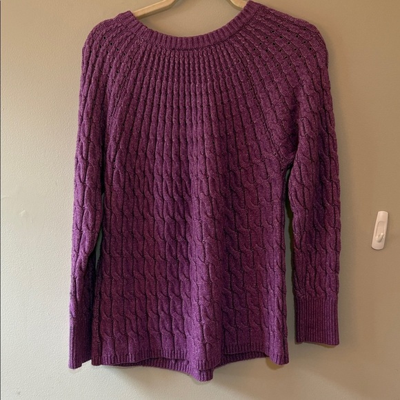 Lane Bryant Purple Cable Knit Sweater - Picture 6 of 6